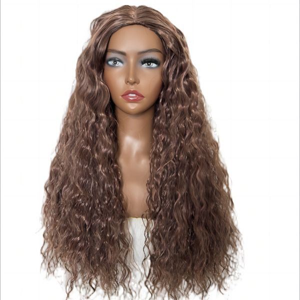 European and American Style Women's Wig African Fashion Black Small Curly Headband Wig Synthetic Hair Wig