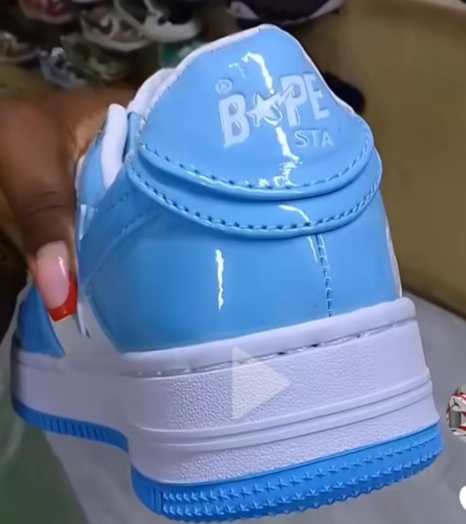 BAPESTAR SNEAKERS - Light Blue & White