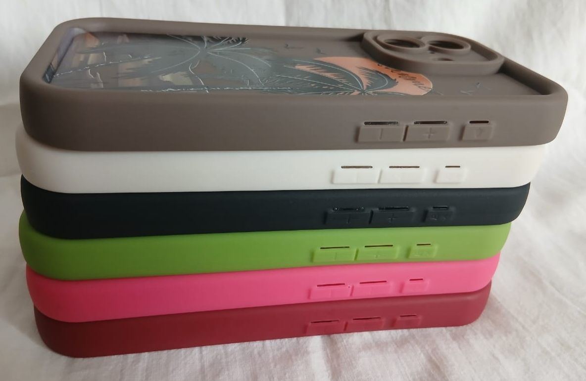 MOBILE PHONE CASES- SUNSET COCONUT TREE MOBILE PHONE CASES FOR IPHONE 13 PLAIN.