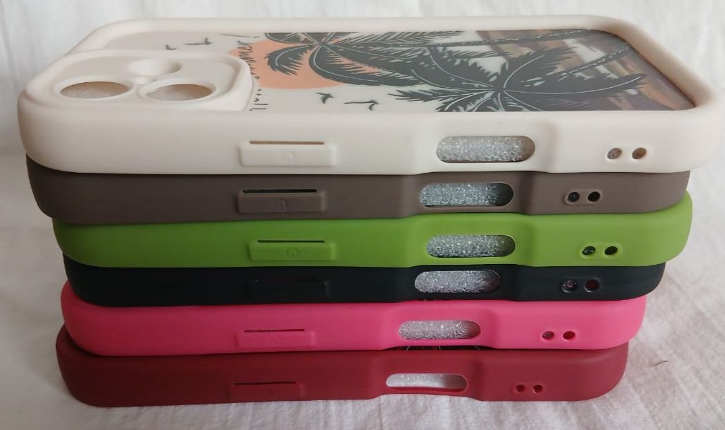 MOBILE PHONE CASES- SUNSET COCONUT TREE MOBILE PHONE CASES FOR IPHONE 13 PLAIN.