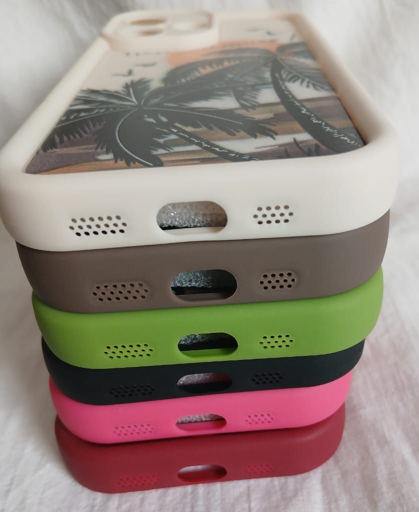 MOBILE PHONE CASES- SUNSET COCONUT TREE MOBILE PHONE CASES FOR IPHONE 13 PLAIN.