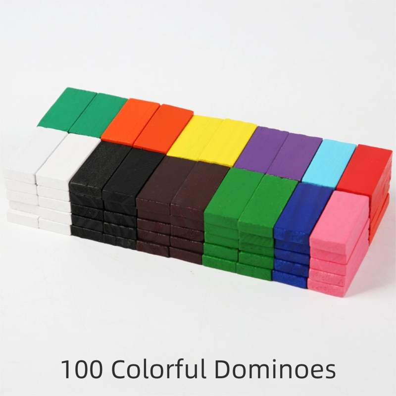 Wooden colored dominoes