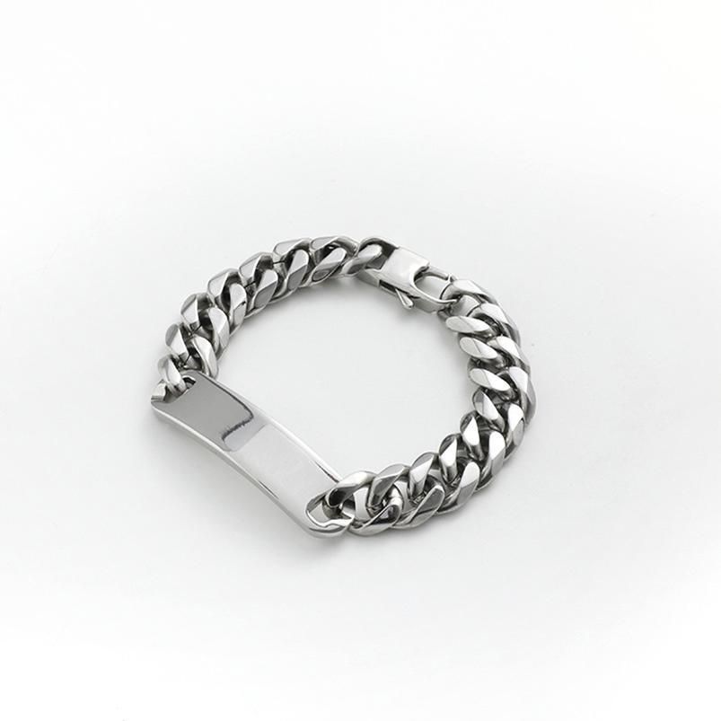 Fashion Accessories > Jewelry > Men Jewelry > Bracelets  21CM New European And American Fashion Titanium Steel Bracelets For Men And Women Simple Trendy Casual Handmade Bracelets+Free gift box