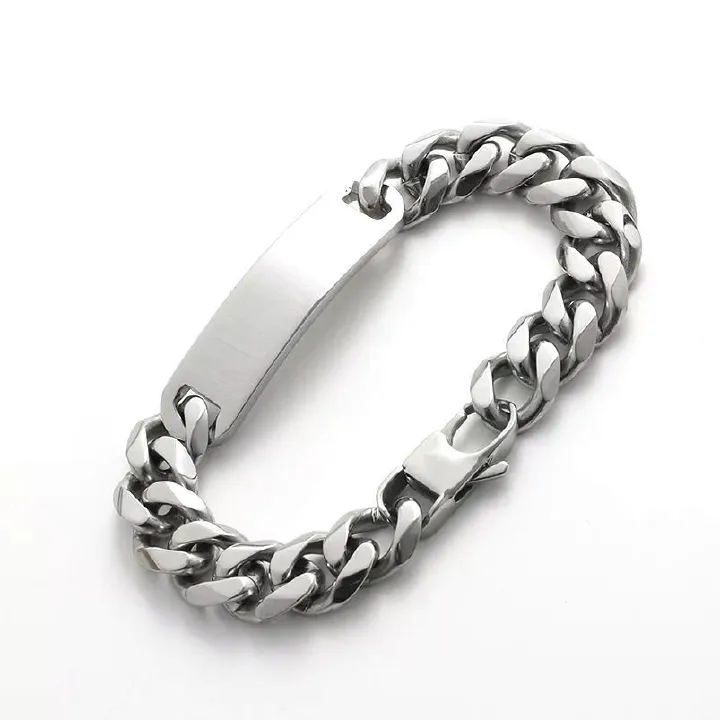 Fashion Accessories > Jewelry > Men Jewelry > Bracelets  21CM New European And American Fashion Titanium Steel Bracelets For Men And Women Simple Trendy Casual Handmade Bracelets+Free gift box