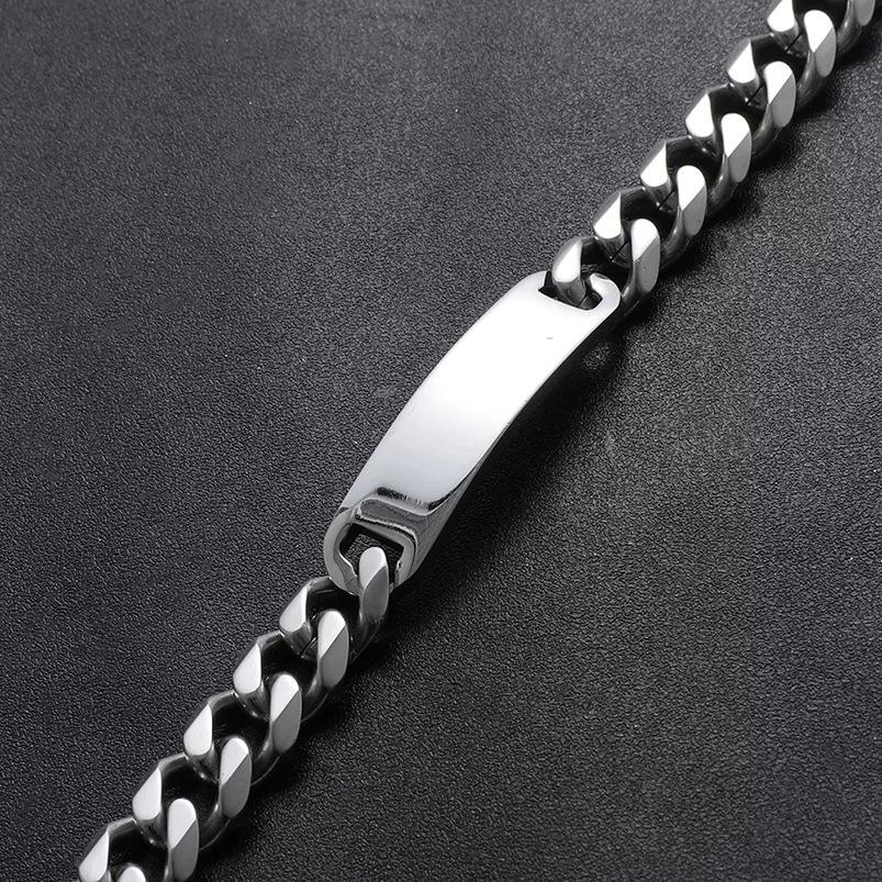 Fashion Accessories > Jewelry > Men Jewelry > Bracelets  21CM New European And American Fashion Titanium Steel Bracelets For Men And Women Simple Trendy Casual Handmade Bracelets+Free gift box