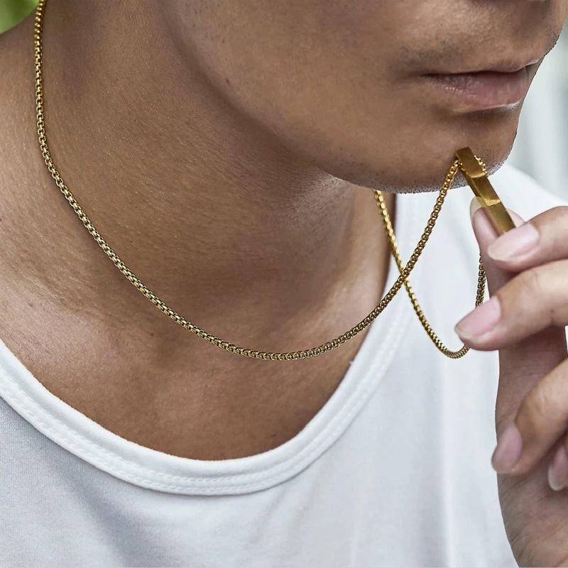Wear It And Light Up Your Trendy Attitude 60cm New Wish Simple Style Metal Strip Necklace, Gold, Silver And Black Available In Three Colors Hip-Hop Style Personalized Jewelry Unleash Your Unique Charm