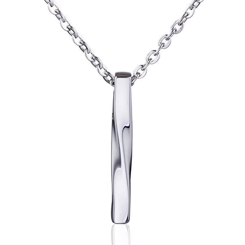 60CM Mobius Ring Necklace｜ins Harajuku Frigid Trend Chain｜Silver And Black Three Colors Available｜Japanese And Korean Minimalist Hip-hop Pendant｜Same Style Couple Accessories Men Jewelry > Necklaces