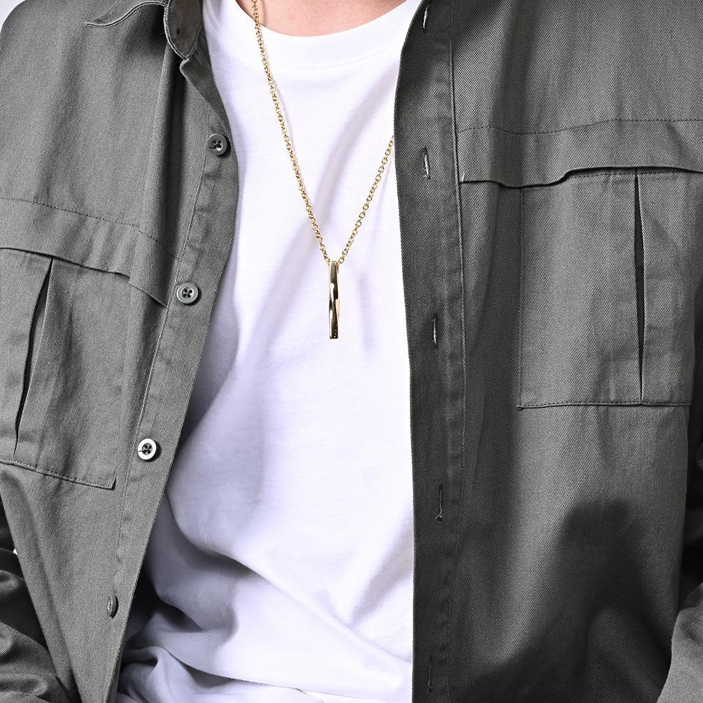 60CM Mobius Ring Necklace｜ins Harajuku Frigid Trend Chain｜Silver And Black Three Colors Available｜Japanese And Korean Minimalist Hip-hop Pendant｜Same Style Couple Accessories Men Jewelry > Necklaces