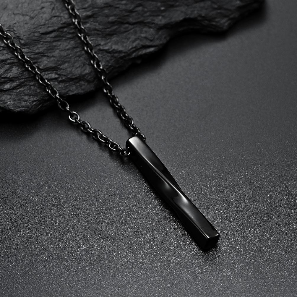 60CM Mobius Ring Necklace｜ins Harajuku Frigid Trend Chain｜Silver And Black Three Colors Available｜Japanese And Korean Minimalist Hip-hop Pendant｜Same Style Couple Accessories Men Jewelry > Necklaces
