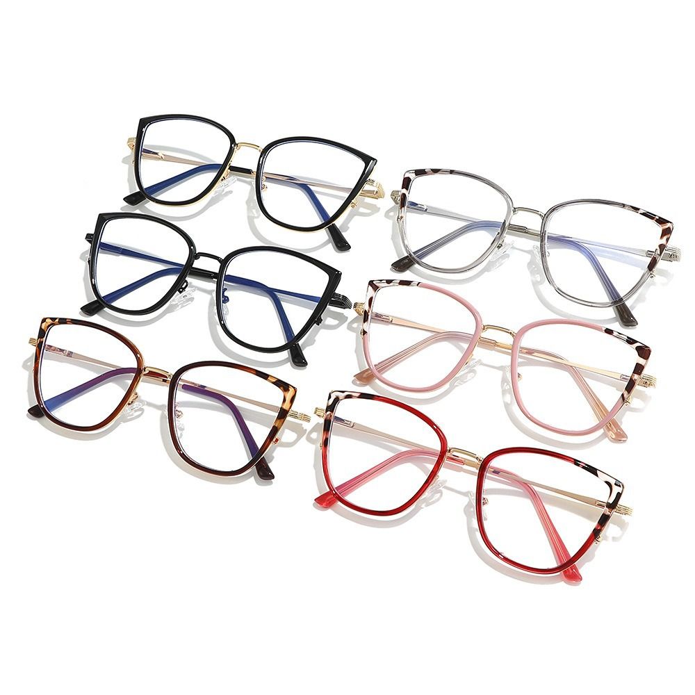 Fashion Accessories > Accessories > Women Accessories > Sunglasses & Eyewear Accessories > Sunglasses  NEW Photochromic Blue Light Glasses Cat-Eye Frame Women Trendy Non-Prescription Glasses