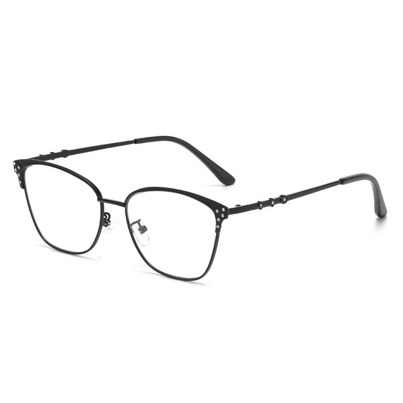 Fashion Accessories > Accessories > Women Accessories > Sunglasses & Eyewear Accessories > Sunglasses Glam Cat-Eye Glasses Women Rhinestone Frame & Blue Light Blocking Trendy Non-Prescription