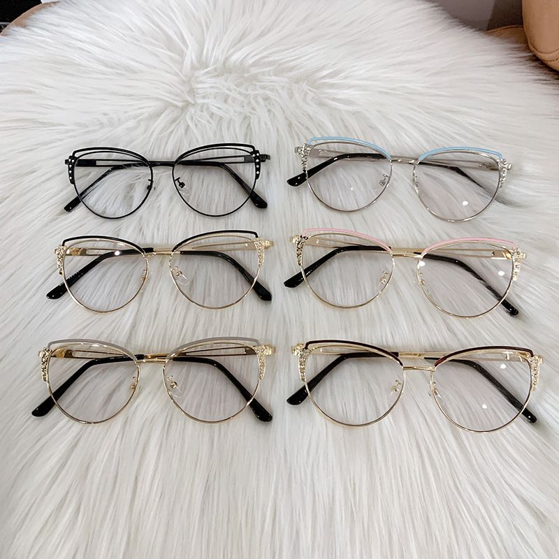 Women Accessories > Sunglasses & Eyewear Accessories > Sunglasses  NEW 2025 Hollow-Out Metal Glasses Vintage Blue Light Blocking Eyewear  Photochromic Lens Trendy Retro Frame | UV400 Protection
