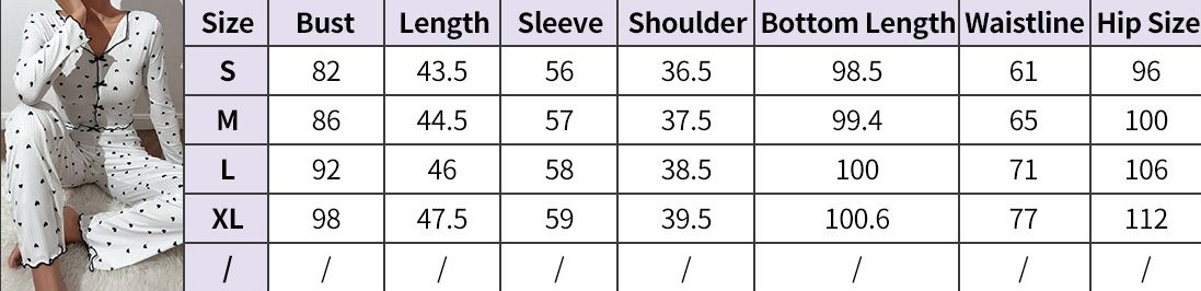 Women's Clothing European and American Style Love Printed Pajamas Set for Women's Long-sleeved Lapel Home Clothes + Trousers Two-piece Set Casual and Comfortable to Wear Outside Soft Suit