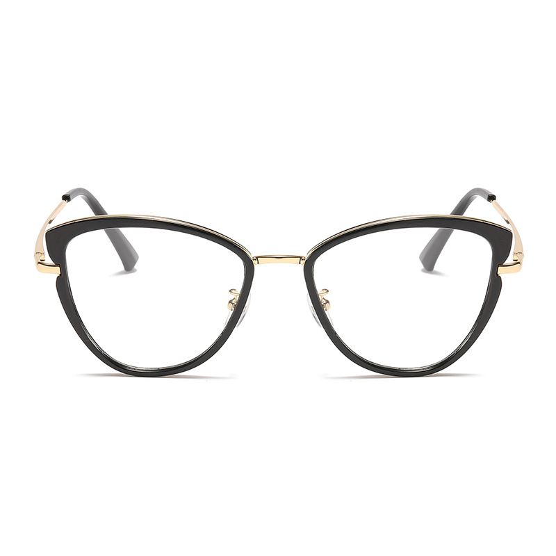 Fashion Accessories > Accessories > Women Accessories > Sunglasses Flat-light Glasses Cat Eye Glasses Frame Trendy European and American Color Change Anti-blue Light Glasses Color Change Glasses