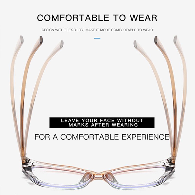 Women Accessories > Sunglasses & Eyewear Accessories > Sunglasses  New Non-faced Large Frame Color Change Anti-blue Light Glasses Cat Eye Glasses Frame Personalized Polygon Glasses Frame