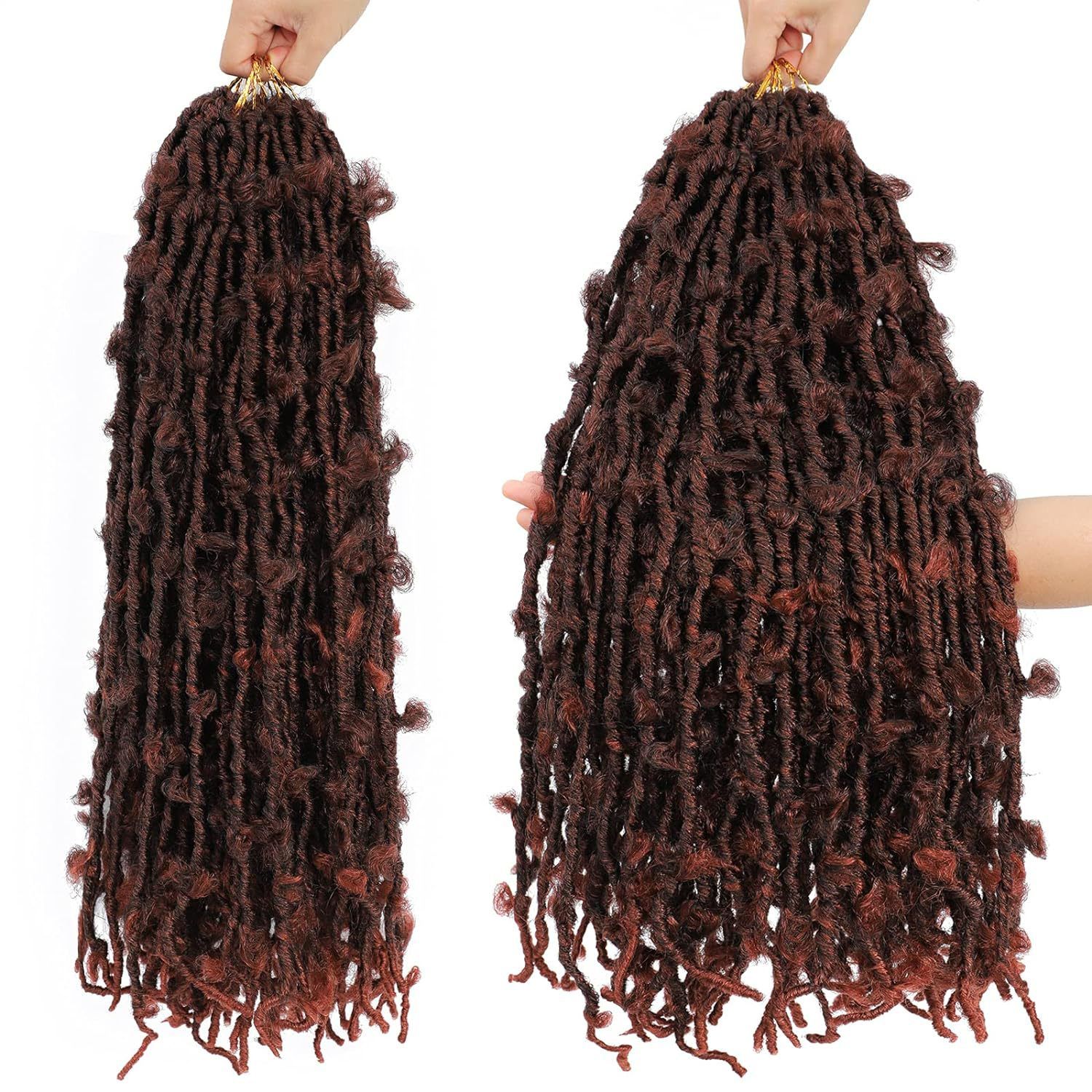 24 Inches Butterfly Locs Crochet Hair Goddess Butterfly Wig 12 Braids