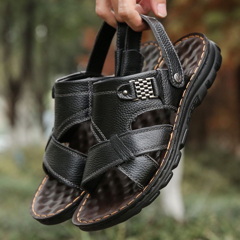 Shoes > Men's Shoes > Sandals Outdoor sandals for men's summer new waterproof and anti-slip soft-sole driving beach shoes dual-purpose men's sandals