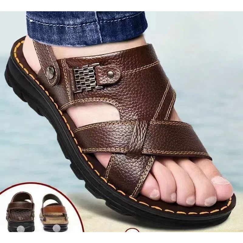 Shoes > Men's Shoes > Sandals Outdoor sandals for men's summer new waterproof and anti-slip soft-sole driving beach shoes dual-purpose men's sandals