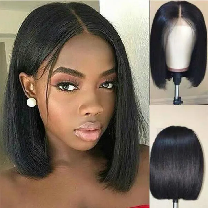 30CM Health & Beauty > Hair > Wigs  Wig Women's Short Straight Hair Bob African Chemical Fiber Head Cover