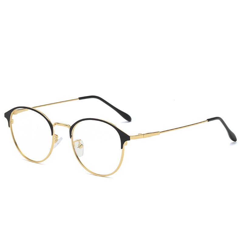 Women Accessories > Sunglasses & Eyewear Accessories > Sunglasses  Color-changing Anti-blue Light Glasses Men's Retro Metal Glasses Frame Round Glasses Frame Women's Color-changing Glasses