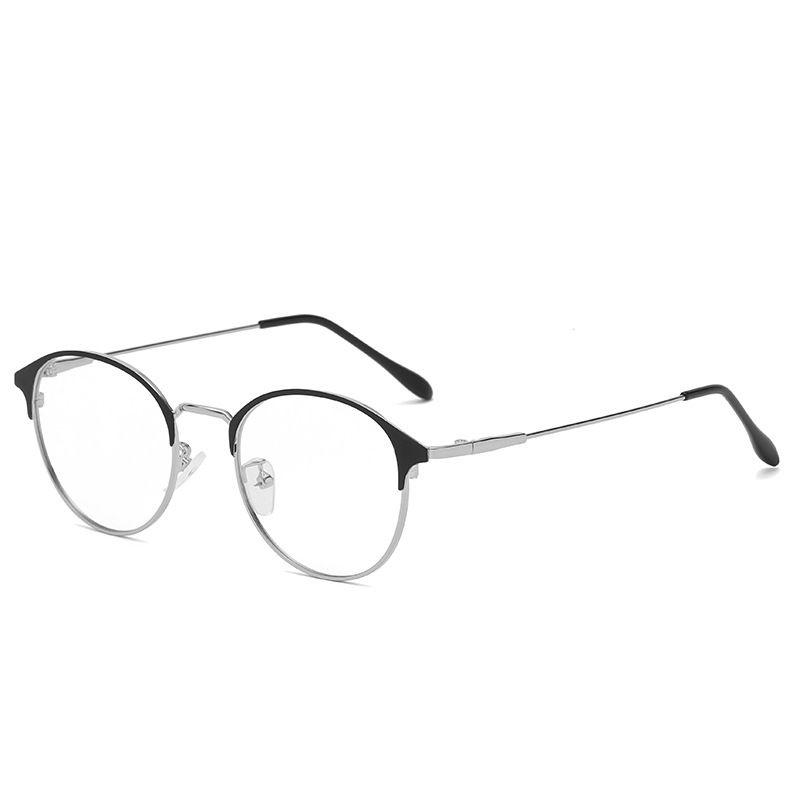 Women Accessories > Sunglasses & Eyewear Accessories > Sunglasses  Color-changing Anti-blue Light Glasses Men's Retro Metal Glasses Frame Round Glasses Frame Women's Color-changing Glasses