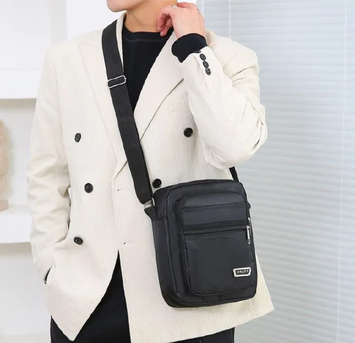 Bags > Men's Bags > Shoulder Bags  Korean Style Waterproof Crossbody Bag 🔥 Unisex Large Capacity Sling Bag, Multi-Pocket Design, Perfect for Travel / Work / Daily Use