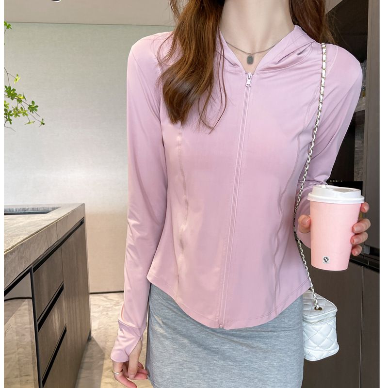 Women's  Jackets & Coats  2025 summer new slim sun protection clothes for women - UV-proof ice silk thin coat - Outdoor yoga sports sun protection clothes - Breathable and quick-drying skin clothes