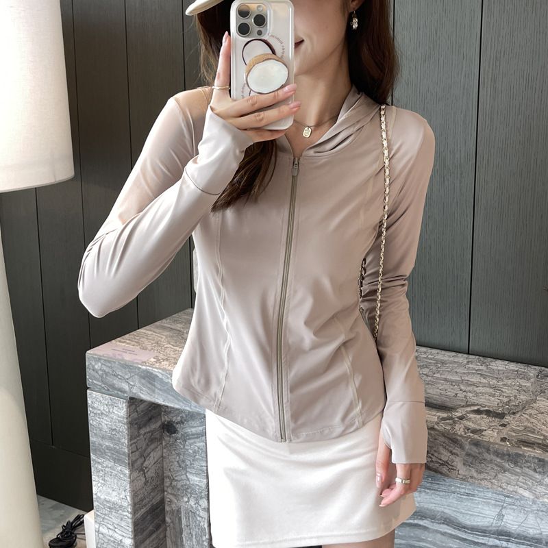 Women's  Jackets & Coats  2025 summer new slim sun protection clothes for women - UV-proof ice silk thin coat - Outdoor yoga sports sun protection clothes - Breathable and quick-drying skin clothes