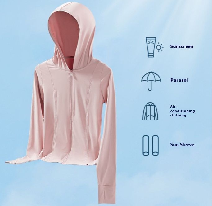 Women's  Jackets & Coats  2025 summer new slim sun protection clothes for women - UV-proof ice silk thin coat - Outdoor yoga sports sun protection clothes - Breathable and quick-drying skin clothes