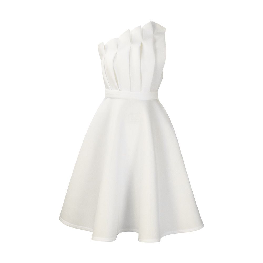 Clothes > Women's Clothing > Dresses 2025 large-size evening dress for women - diagonal collar three-dimensional wrinkled high-waist dress - popular banquet skirt - sexy slim hosting dress