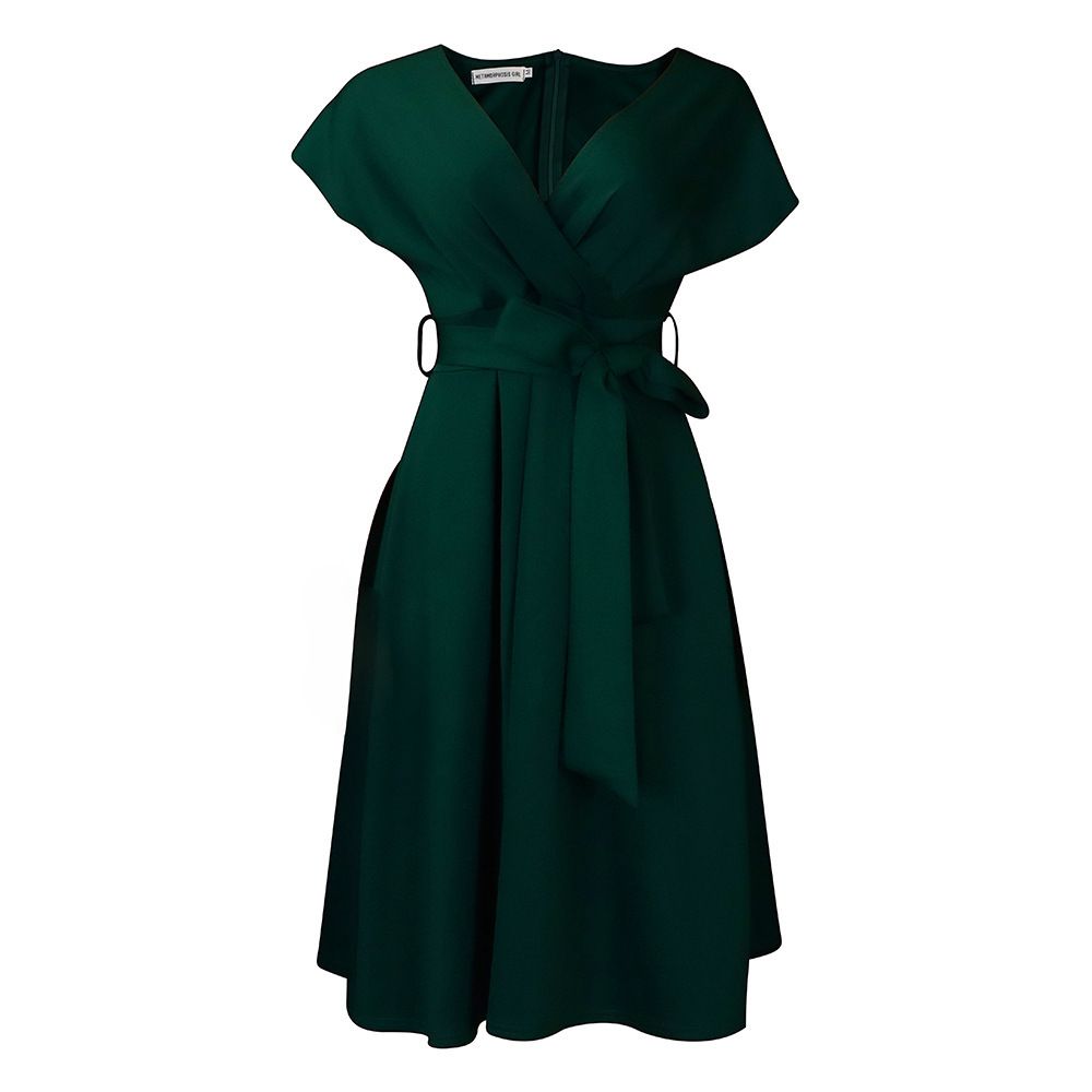 Clothes > Women's Clothing  Dresse 2025 African popular large-size evening dress - European and American style V-neck off-shoulder dress - high-waisted women's clothing - slim dress for dinner hosting