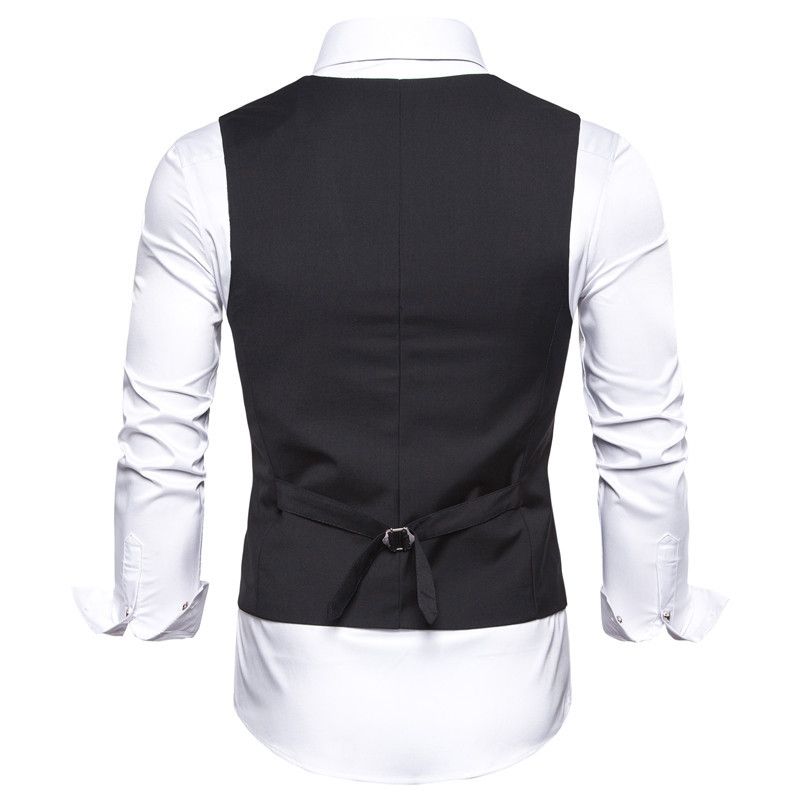 Men's Clothing Sets > Two-Piece Outfits  Business Casual Suit Top/Vard Two-Piece Set - Korean Slim Men'S Suit Vest - Professional Formal Suit Horse Jacket Suit - Wedding Best Man'S Workplace Wear