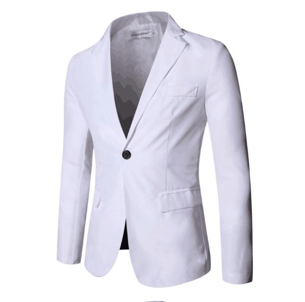 Clothes > Men's Clothing Two-Piece Outfits  New Men'S Casual Suit Suit Two-Piece Set - Korean Slim Suit Jacket + Pants - Trendy Business Casual Wear - Wedding And Workplace Multi-Scene Wear