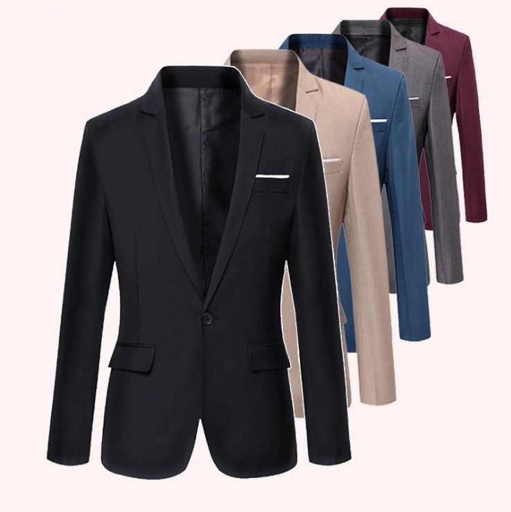 Clothes > Men's Clothing > Tops > Blazers New Men'S Casual Suit Jacket - Korean Style Slim-Fitting Trendy Tops - Fashionable And Versatile Casual Wear - Business Casual Suit