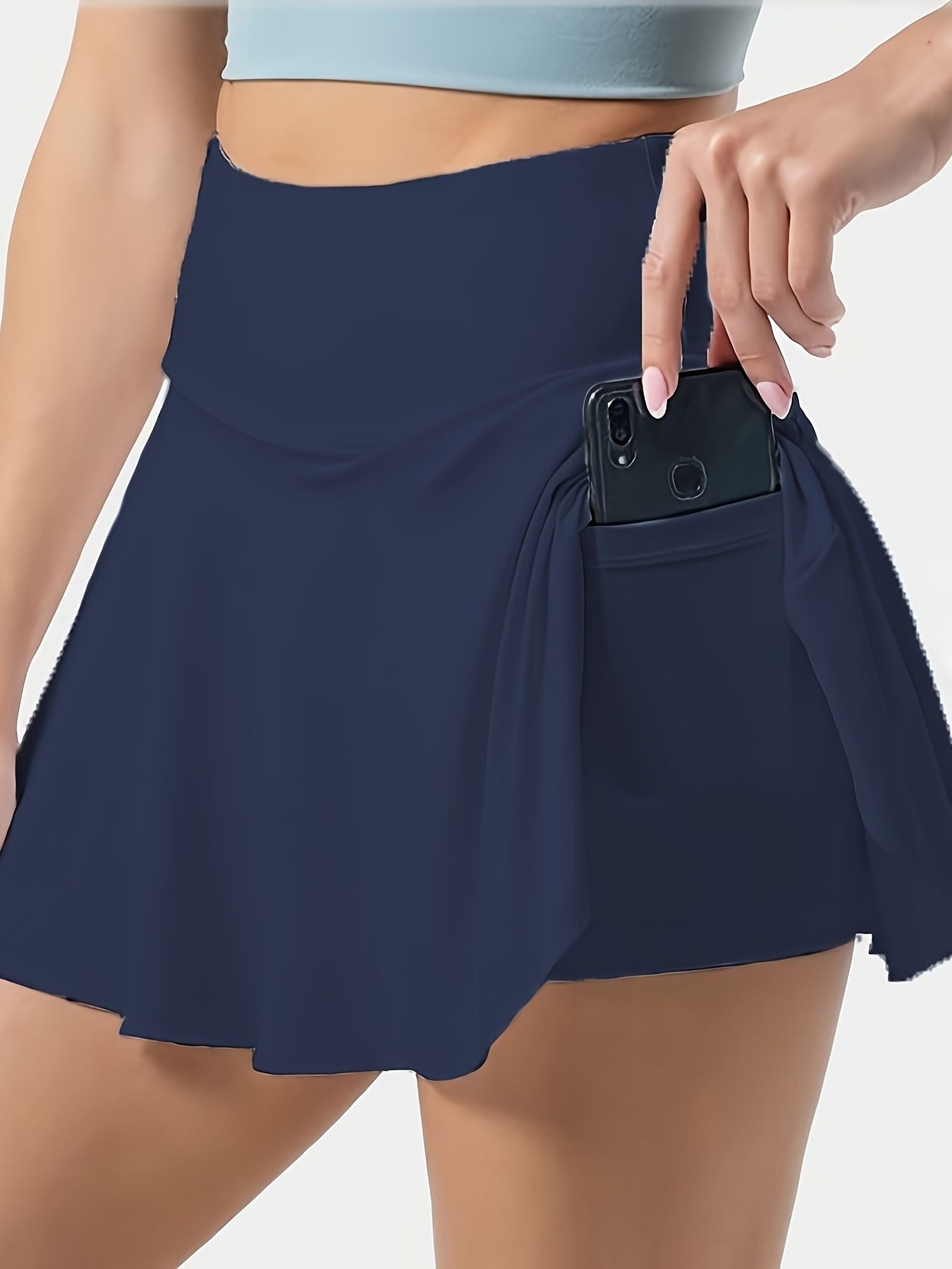 Clothes > Women's Clothing > Bottoms > Skirts Outdoor sports short skirt skirt comfortable and versatile high-waist integrated casual and fashionable skirt