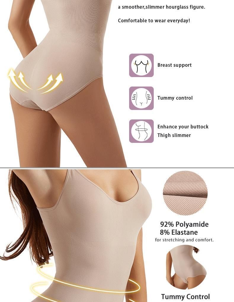 Clothes > Women's Clothing Seamless one-piece body shaping suit for women with belly-retracting pants open hip lifting shaping suspender belly-retracting jumpsuit