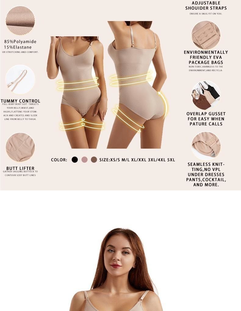 Clothes > Women's Clothing Seamless one-piece body shaping suit for women with belly-retracting pants open hip lifting shaping suspender belly-retracting jumpsuit