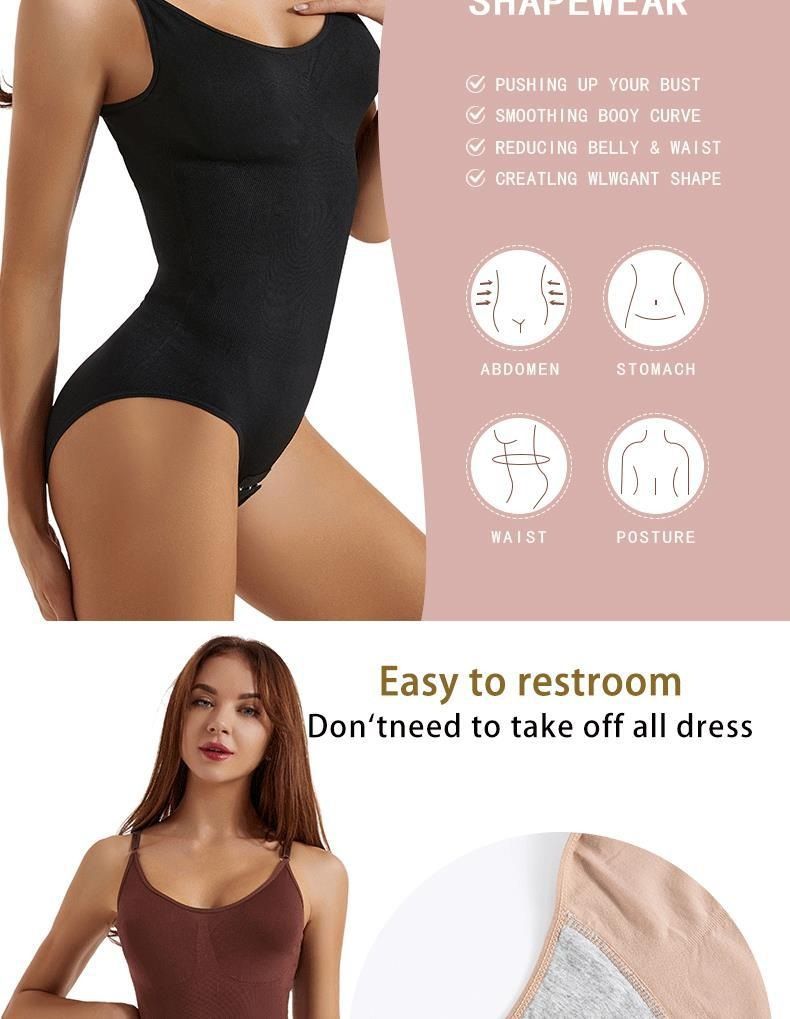 Clothes > Women's Clothing Seamless one-piece body shaping suit for women with belly-retracting pants open hip lifting shaping suspender belly-retracting jumpsuit