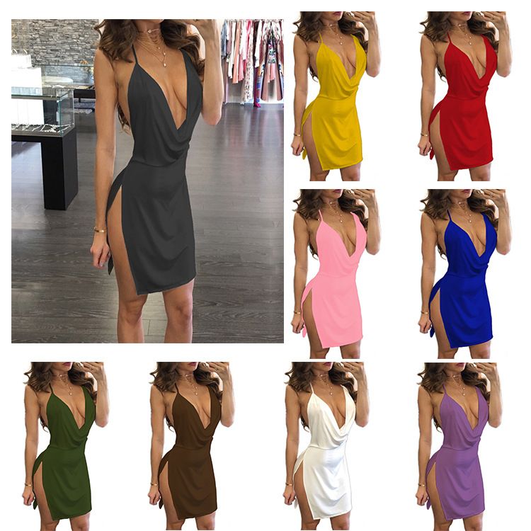 Clothes > Women's Clothing > Dresses  European and American hot-selling summer solid color sleeveless women's dress