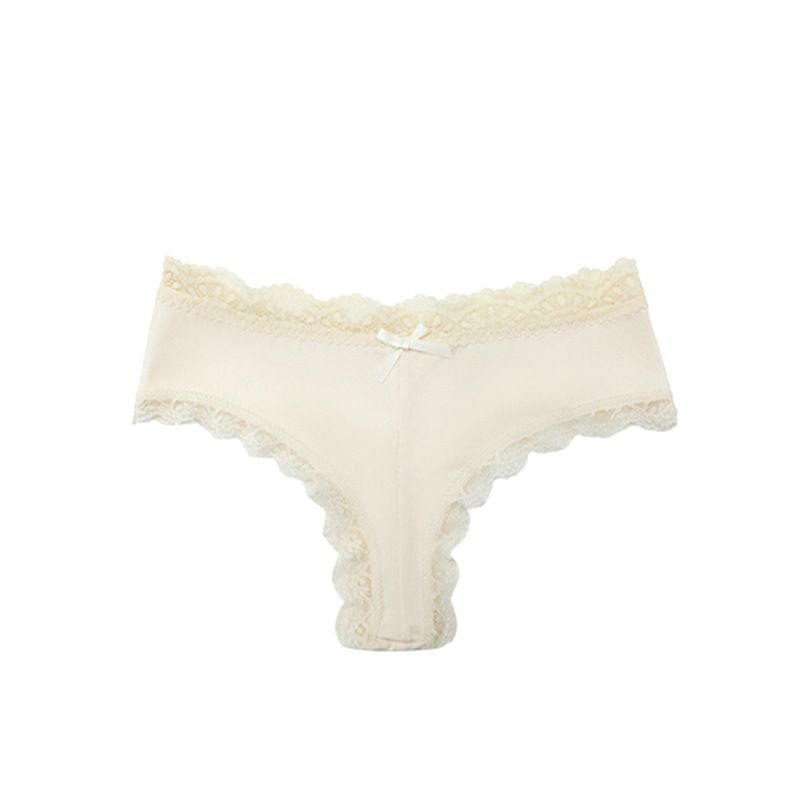 Lace underwear female mid-waist comfortable high elastic pure cotton crotch large size breathable women's briefs Clothes > Women's Clothing > Bottoms > Shorts
