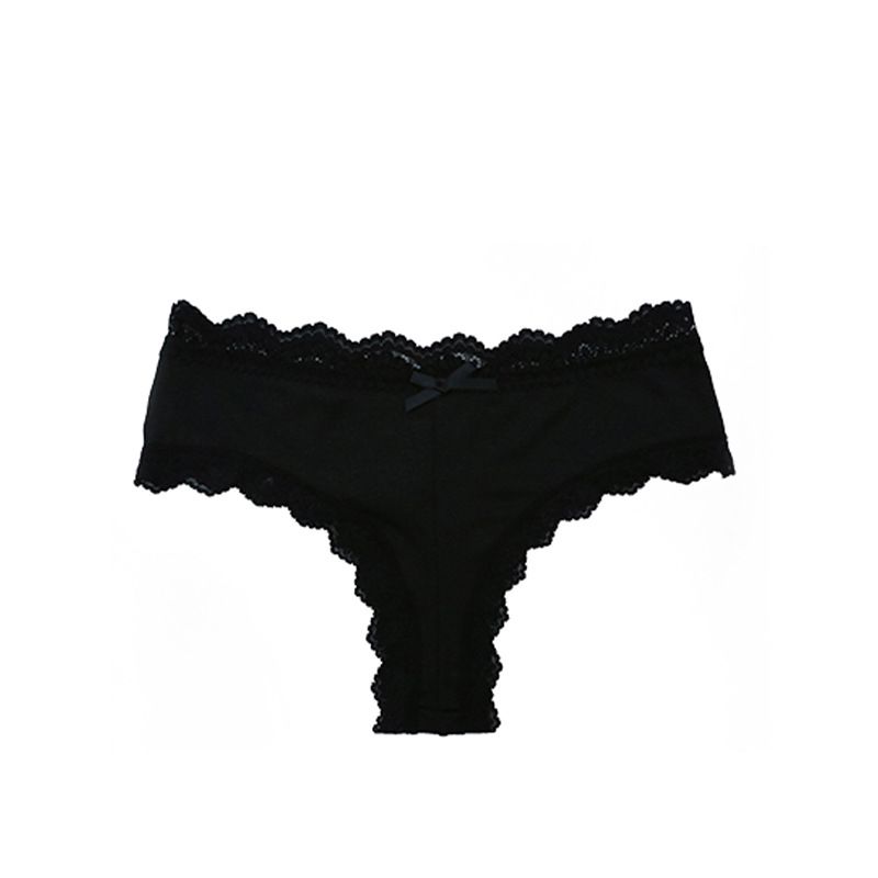 Lace underwear female mid-waist comfortable high elastic pure cotton crotch large size breathable women's briefs Clothes > Women's Clothing > Bottoms > Shorts