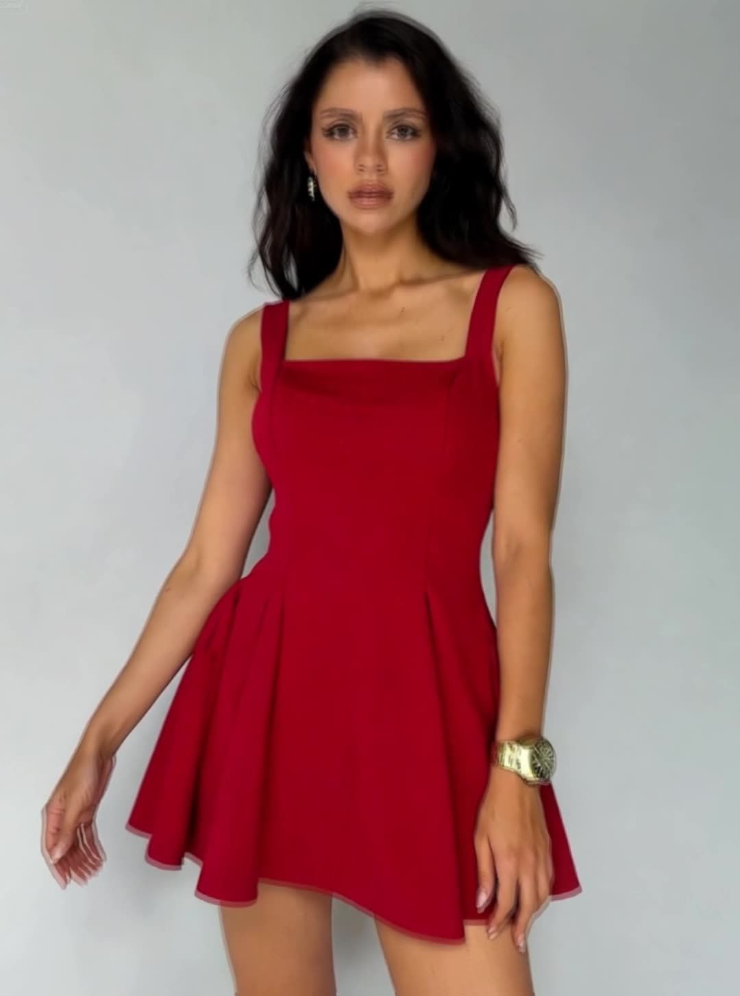Clothes > Women's Clothing > Dresses  New European and American slim dress in summer, backless sleeveless vest suspender skirt casual cotton skirt