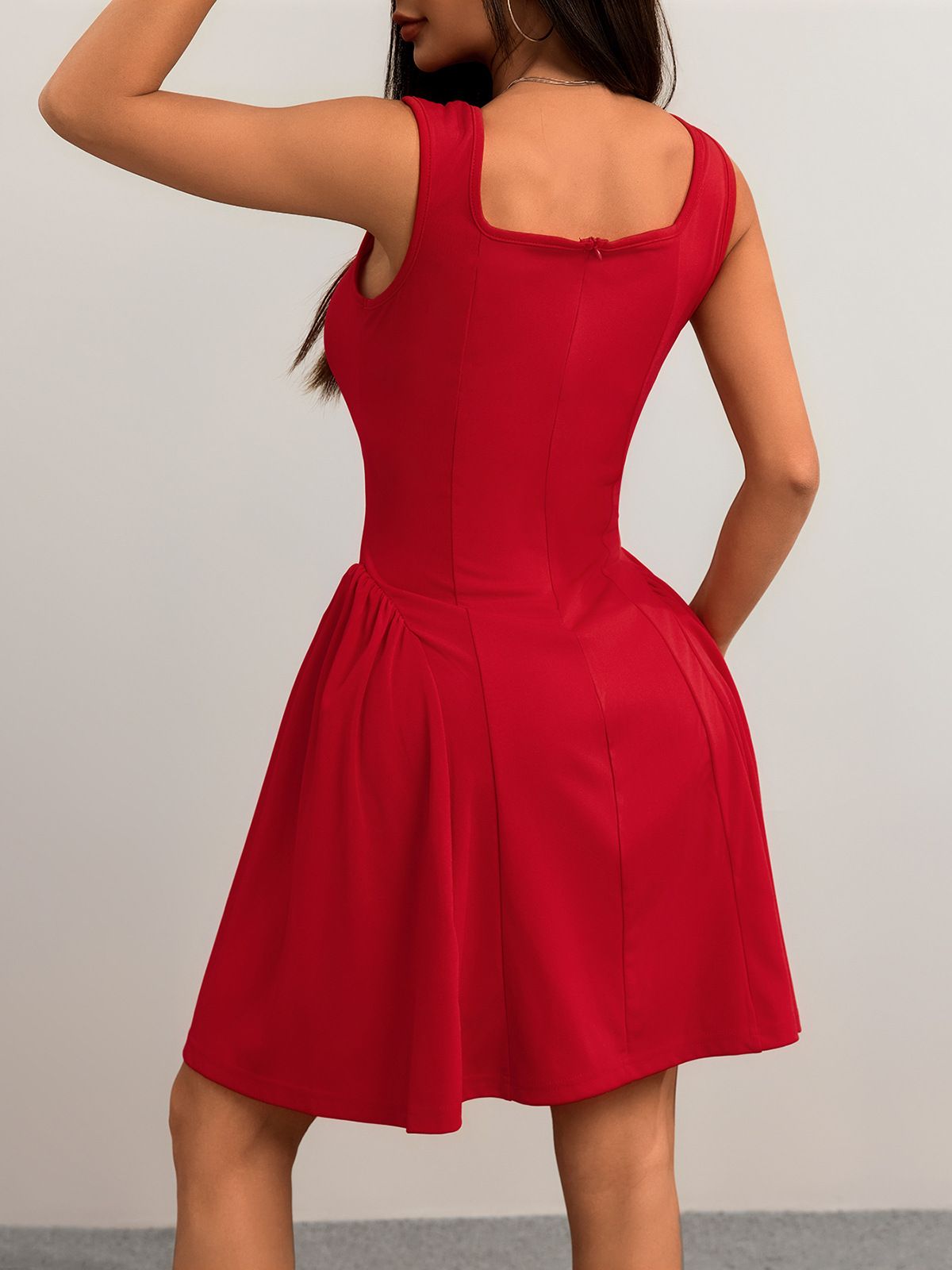 Clothes > Women's Clothing > Dresses  New European and American slim dress in summer, backless sleeveless vest suspender skirt casual cotton skirt