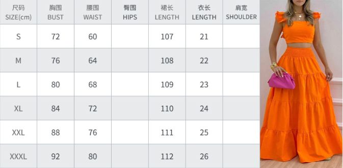 Clothes > Women's Clothing > Clothing Sets > Two-Piece Outfits New European and American commuting mid-waist sexy suspender big hem skirt fashion suit women's two-piece top + skirt