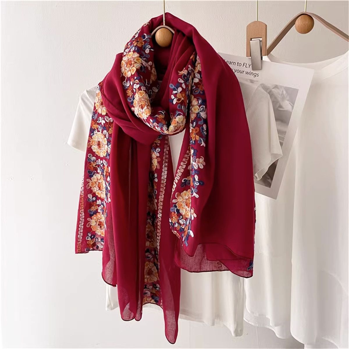 Fashion Accessories > Accessories > Women Accessories > Scarves > Fashion Scarves Ethnic style cotton linen scarf for women in summer shawl travel sun protection beach towel big silk scarf gauze scarf
