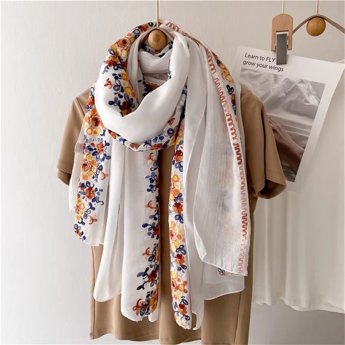 Fashion Accessories > Accessories > Women Accessories > Scarves > Fashion Scarves Ethnic style cotton linen scarf for women in summer shawl travel sun protection beach towel big silk scarf gauze scarf
