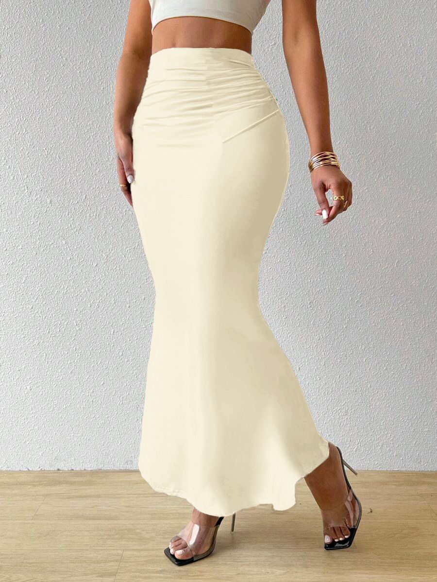 Clothes > Women's Clothing > Bottoms > Skirts  European and American zebra pattern to make you look slim and tall, hot selling half-body tight high waist fish tail pencil long skirt