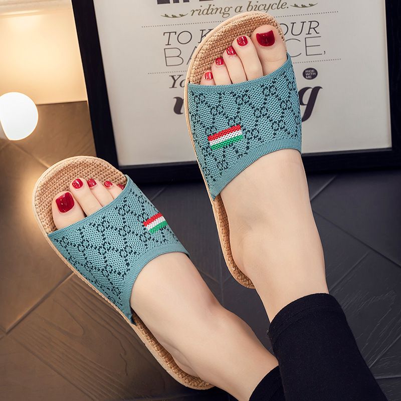 Shoes > Women's Shoes > Slippers > Flip-Flops Feizhi Home Furnishings Linen Slippers Women's Four Seasons Fish Mouth Couple Leisure Indoor Non slip Cool Slippers Men's Comfort