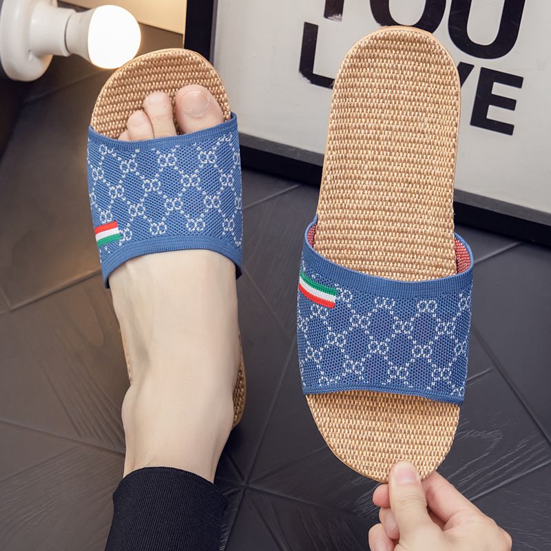 Shoes > Women's Shoes > Slippers > Flip-Flops Feizhi Home Furnishings Linen Slippers Women's Four Seasons Fish Mouth Couple Leisure Indoor Non slip Cool Slippers Men's Comfort