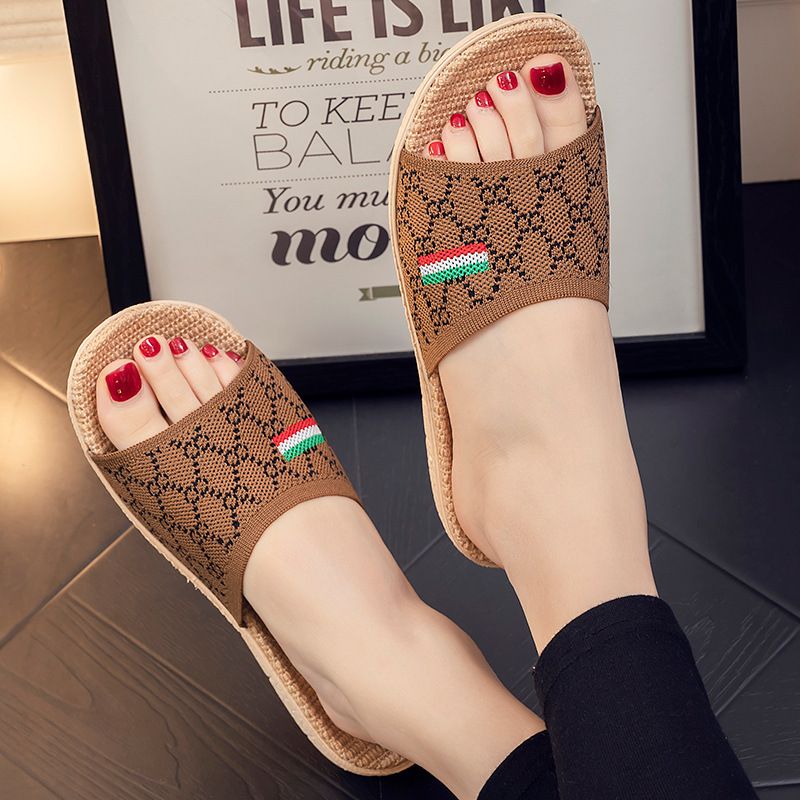 Shoes > Women's Shoes > Slippers > Flip-Flops Feizhi Home Furnishings Linen Slippers Women's Four Seasons Fish Mouth Couple Leisure Indoor Non slip Cool Slippers Men's Comfort